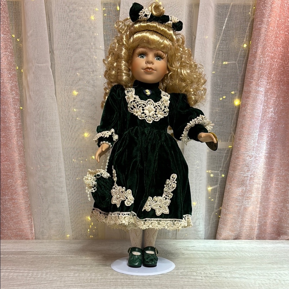 Charming Green and Cream Doll with Accessories